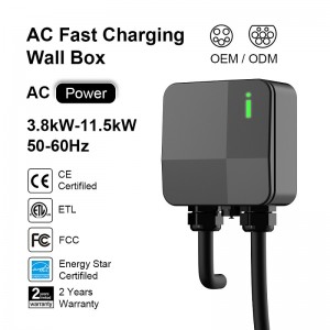 EVC27-EU 11KW स्मार्ट होम EV चार्जर OCPP 1.6J, OEM/ODM सेवाओं के साथ उपलब्ध है