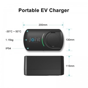 EVC38 पोर्टेबल होम EV चार्जर आपूर्तिकर्ता, मोड 3, टाइप 2 सॉकेट, कस्टम पोर्टेबल चार्जर