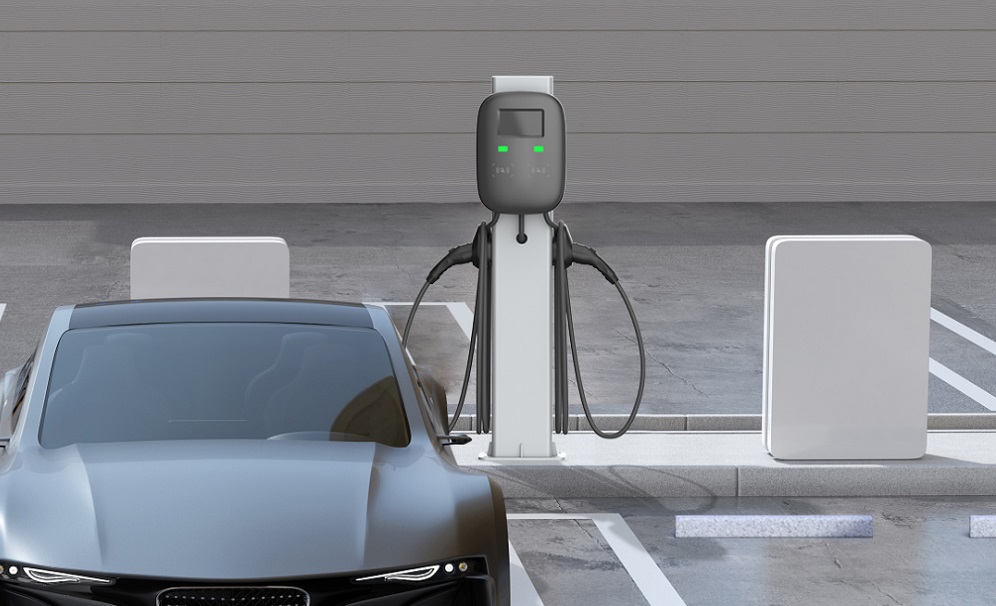 The Joint EVCD1 is a dual-port electric vehicle charger that is FCC and ETL compliant..